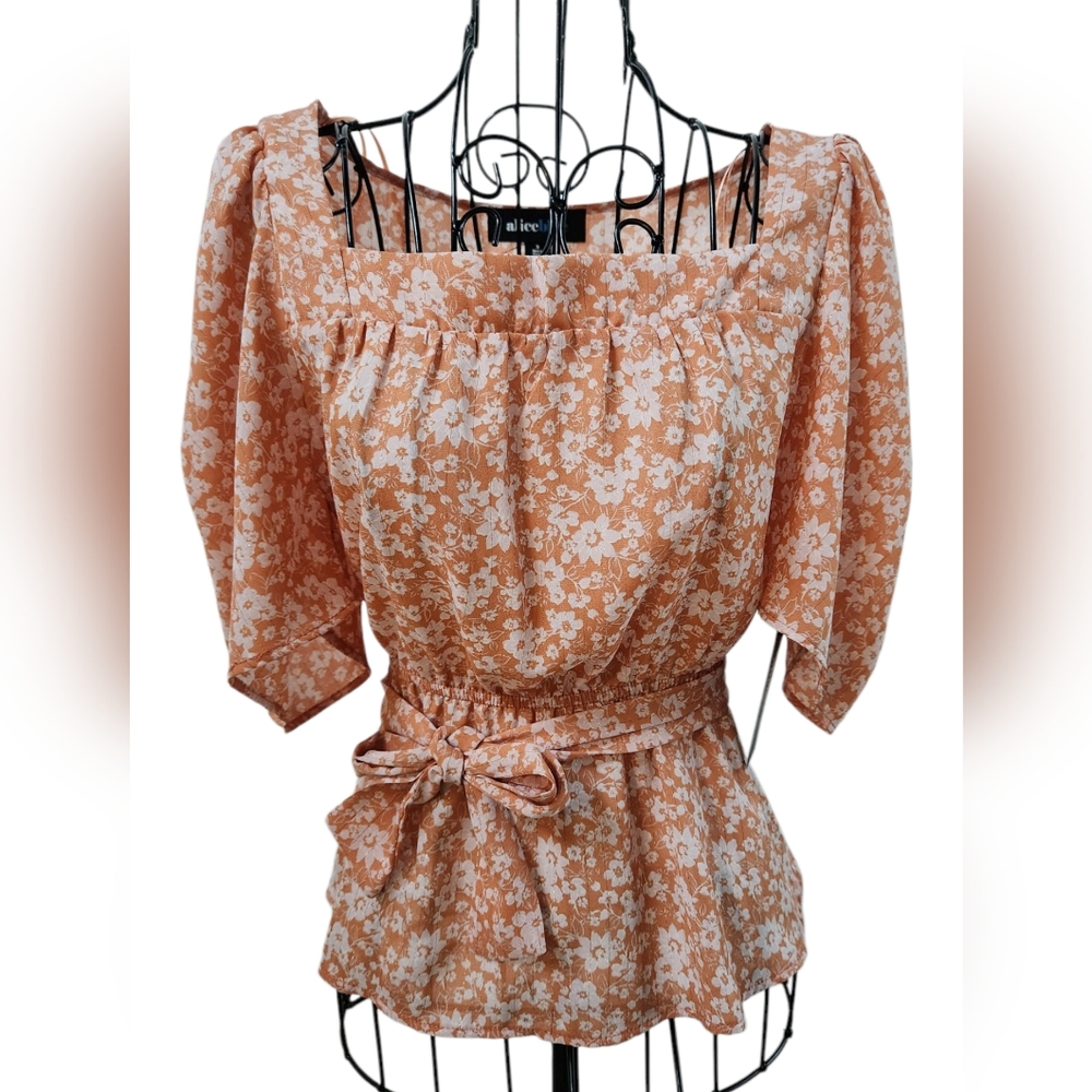 Floral Orange Women's Top